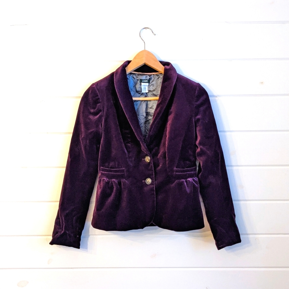 J.Crew Purple Velvet Blazer